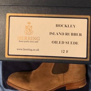 NEW in Box! Herring Hockley Island Rubber Oiled Suede,Size13. Made in the UK!